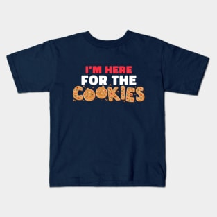 I'm Here For The Cookies Funny Christmas Cookies Kids T-Shirt